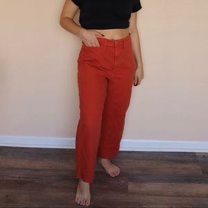 MADEWELL Slim Emmett Wide-Leg Crop Pants